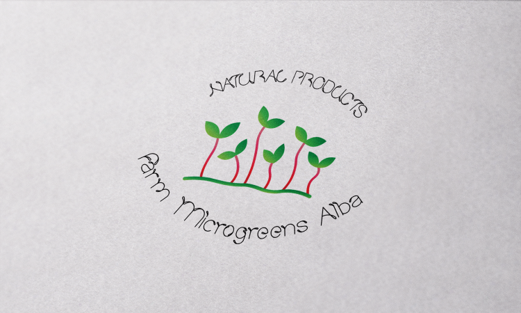 Farm Microgreens Alba logo mockup