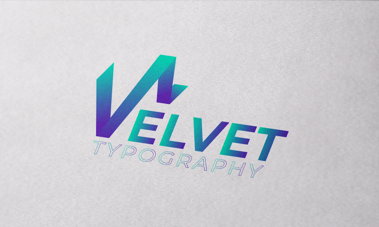 VELVET TYPOGRAPHY logo mockup