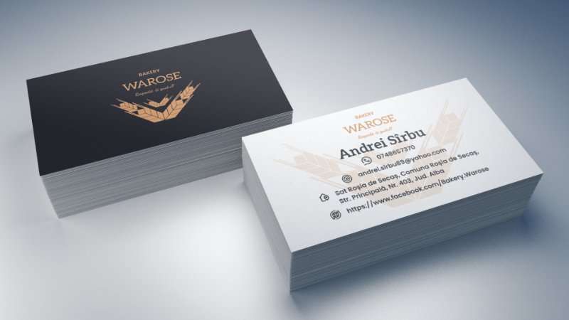 Warose Business Card Mock-up