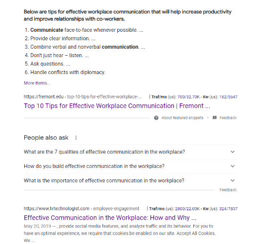 afișarea rezultatelor de căutare în google