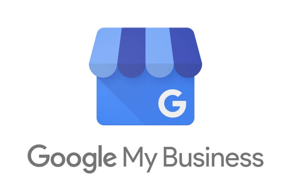 profilul de afaceri google logo nuanță albastră