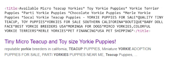 exemplu de titlu care conține foarte multe cuvinte cheie