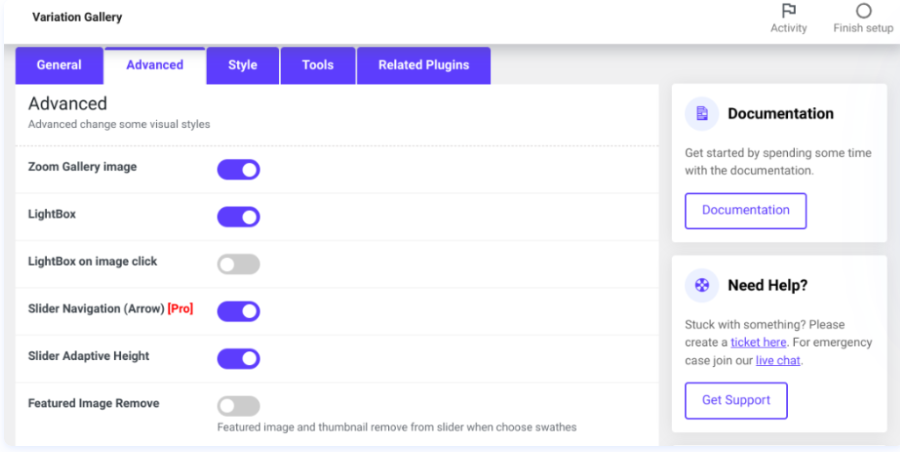 interfața pluginului pentru woocommerce 