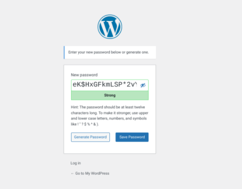 resetarea parolei wordpress