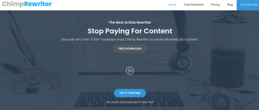 site web pentru instrumentul chimp rewriter