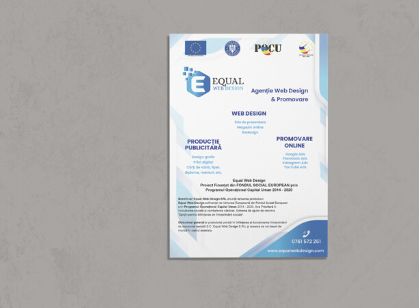 Ombre watercolor poster mockup psd on the wall afiș equal web design