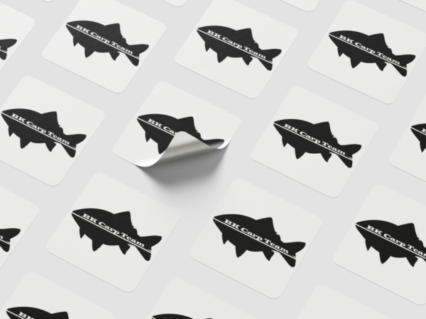 BK Carp Team sticker mockup