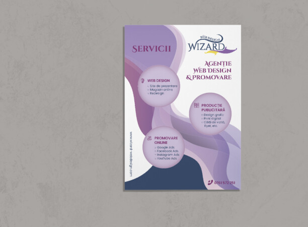 Ombre watercolor poster mockup psd on the wall flyer wizard web design