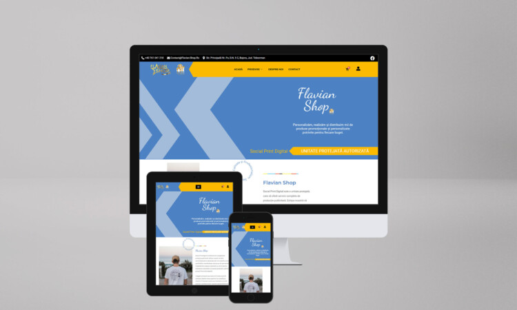 Flavian Shop Website Mockup