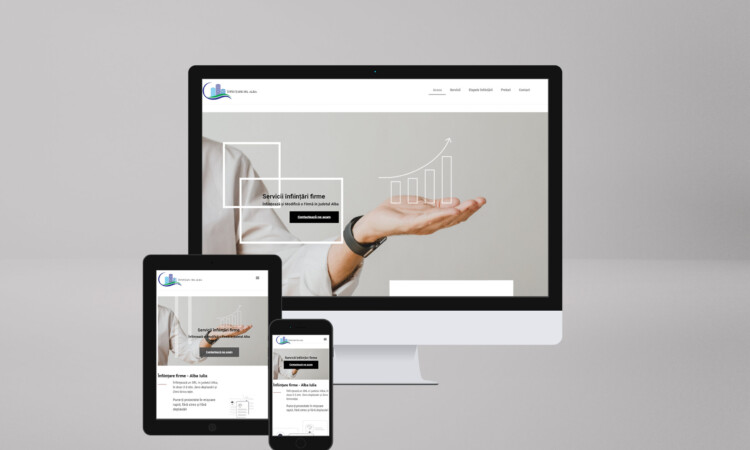 Mock-up site înfințări firme